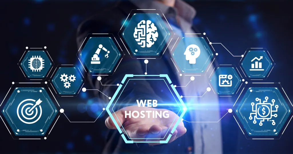 Image of different web hosting services